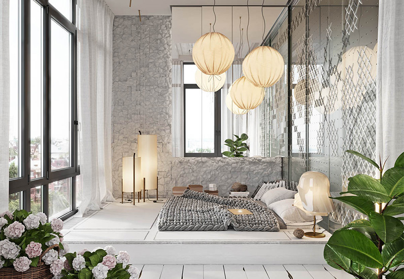 Thiết kế phòng ngủ với không gian mở ngập tràn ánh sáng