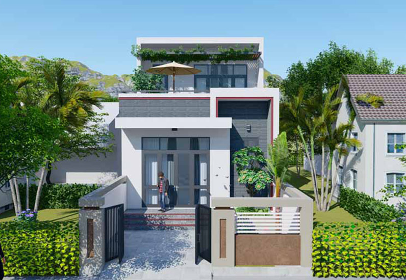 Ngôi nhà cấp 4 kiểu nhà ống