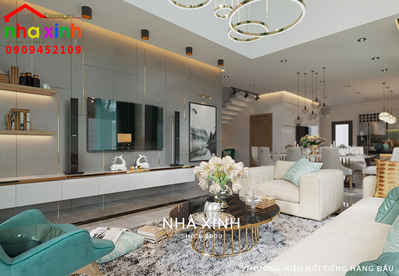 Mẫu phòng khách đẹp, sang trọng với thảm trải sàn