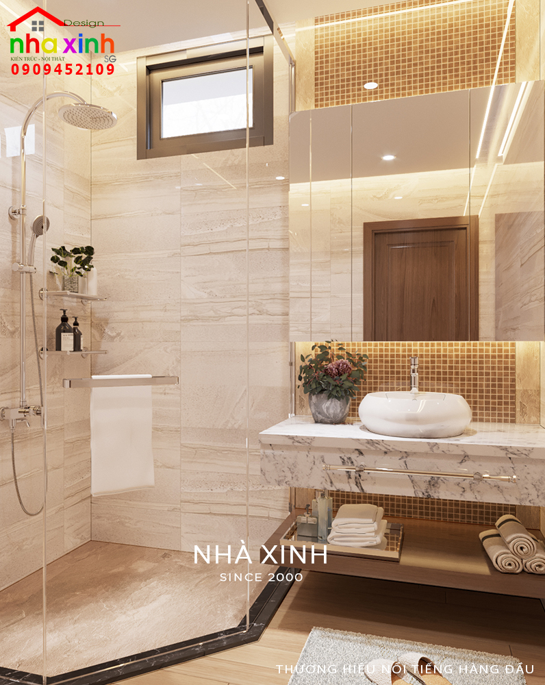 Phòng tắm sang trọng, thoải mái