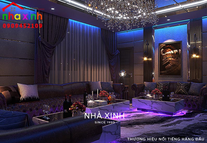Nội thất phòng karaoke sang trọng