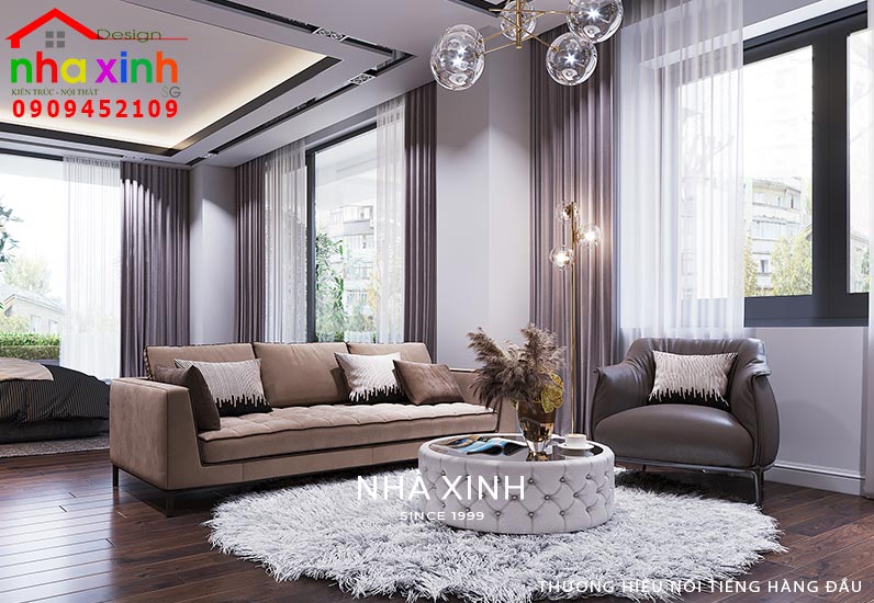 Phòng ngủ được trang bị ghế sofa cao cấp 