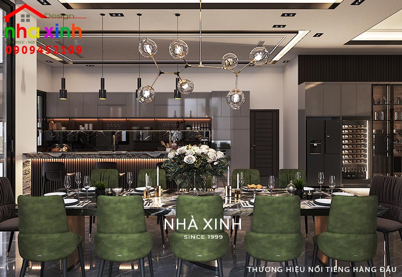 Khu vực bếp được đầu tư nội thất cao cấp