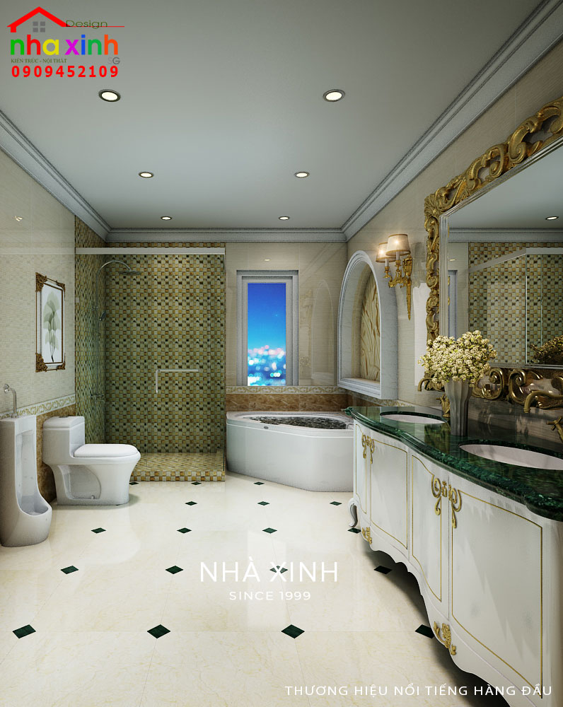 Khu vực phòng WC được thiết kế sang trọng và thông thoáng