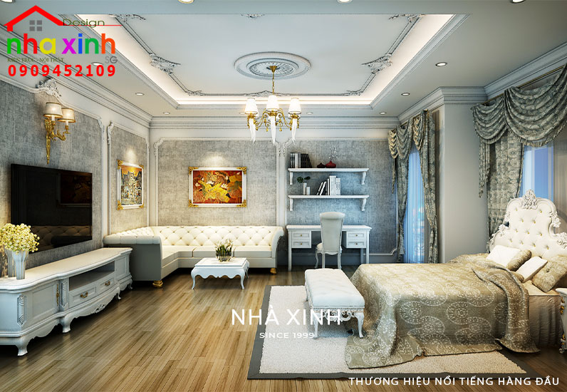 Không gian phòng ngủ với các bố trí nội thất tiện nghi