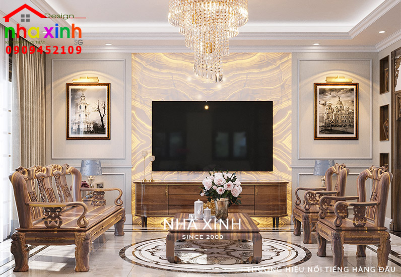 Kiến trúc nội thất biệt thự sân vườn tân cổ điển