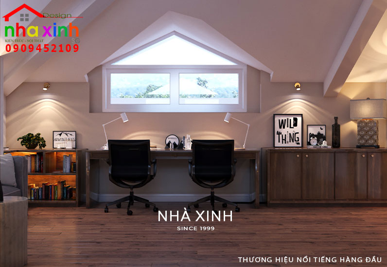 Không gian bàn làm việc được thiết kế khá rộng rãi