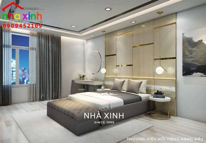 Mẫu thiết kế nội thất phòng ngủ master đẹp