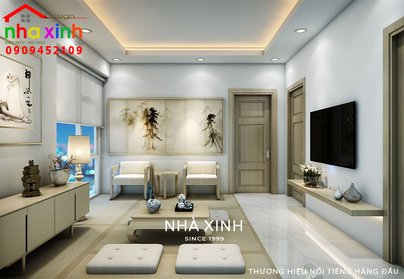 Không gian phòng sinh hoạt chung được thiết kế hướng đến sự đơn giản, sang trọng và tinh tế