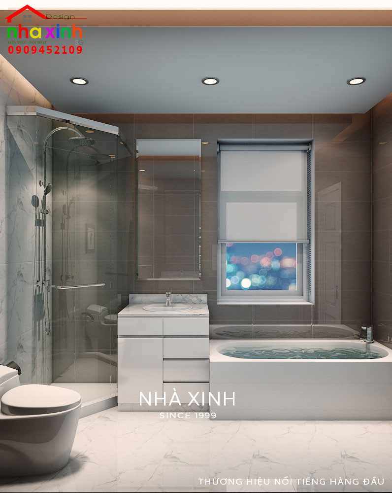 Phòng WC được thiết kế rông rãi và sang trọng