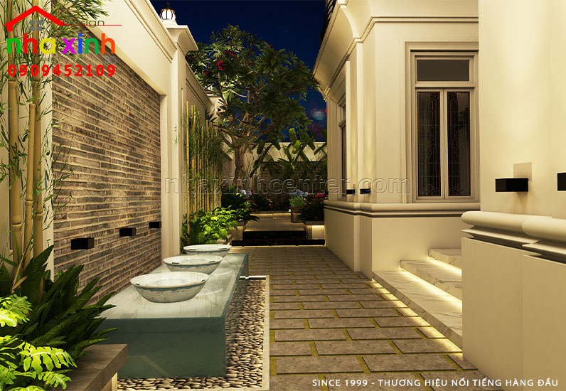 Thiết kế tiểu cảnh thác nước sinh động