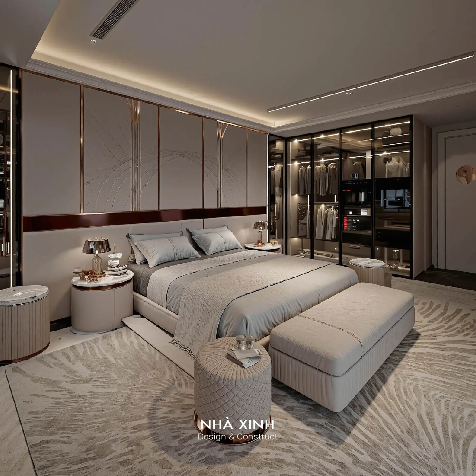 Biệt thự hiện đại 3 tầng Aurum Villa phong cách Modern Essence - Nội thất phòng khách