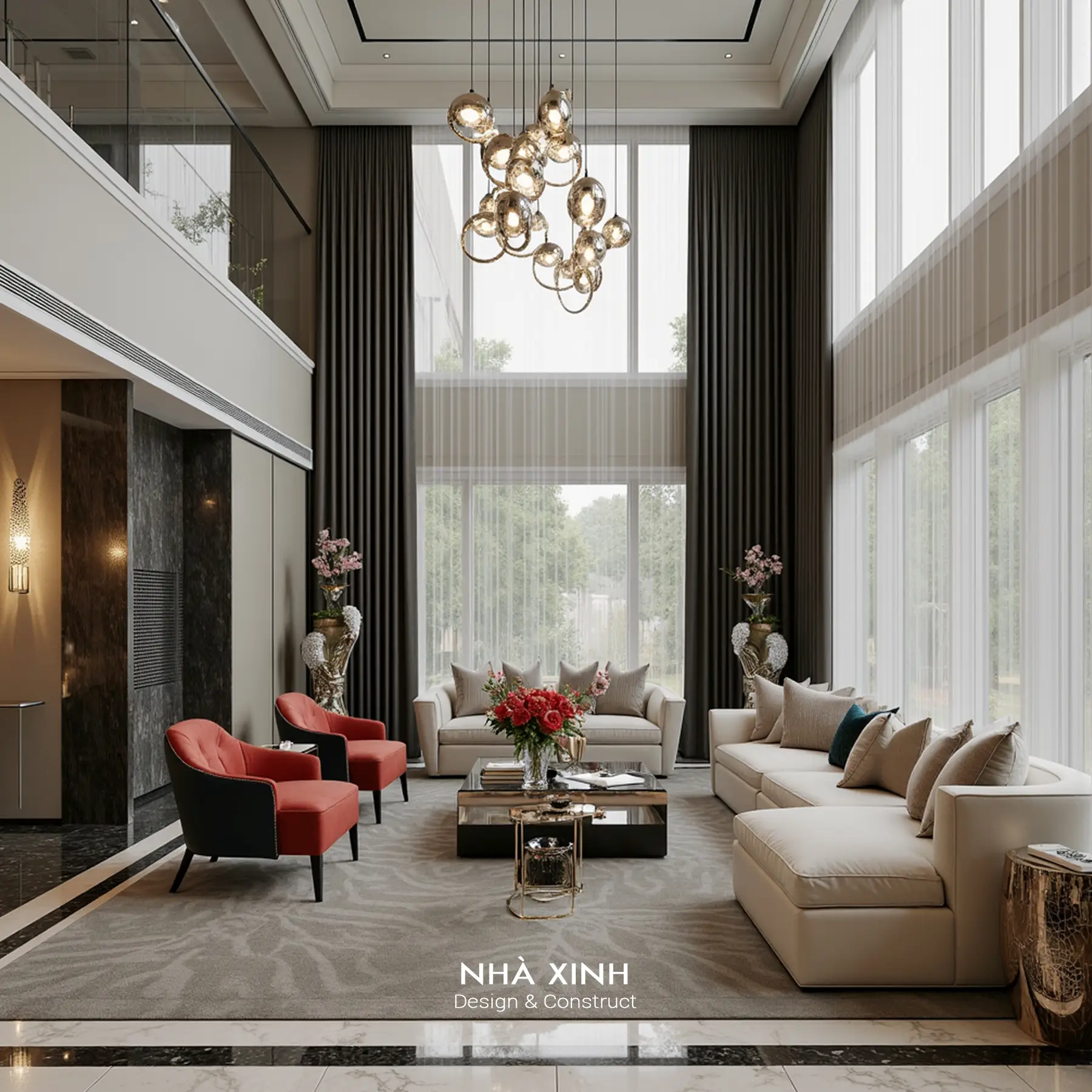 Biệt thự hiện đại 3 tầng Aurum Villa phong cách Modern Essence - Không gian xanh 1