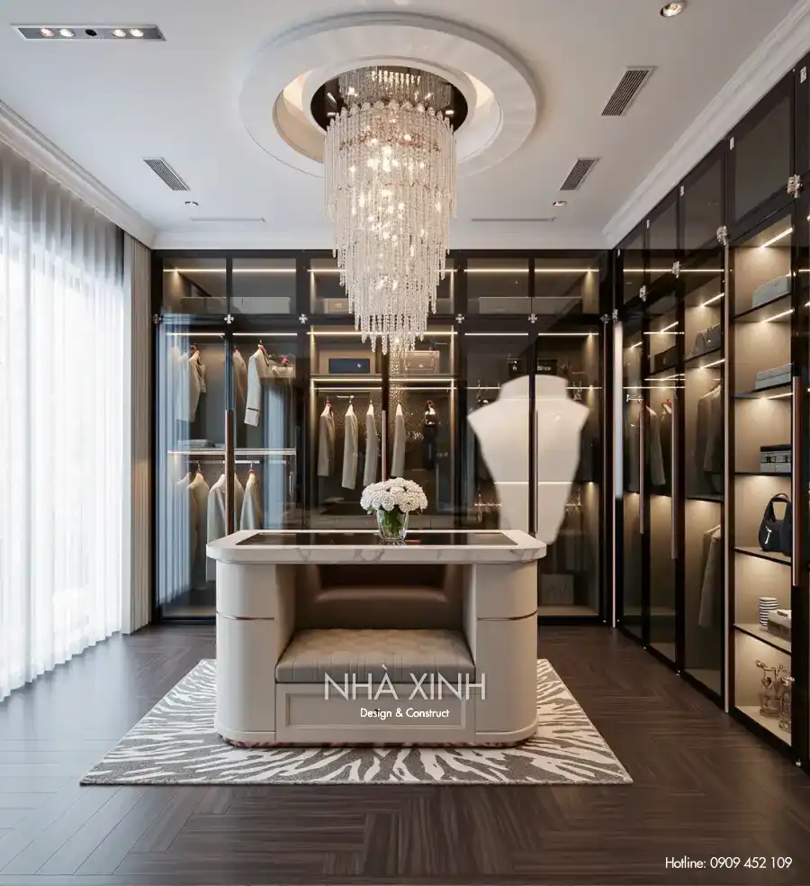 Khu vực tắm đứng hiện đại trong phòng tắm biệt thự BT-0230.