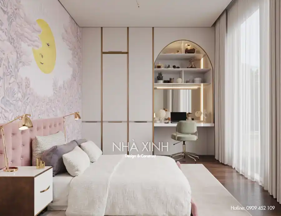 Khu vực ngồi thư giãn ngoài trời trong sân vườn biệt thự BT-0230.