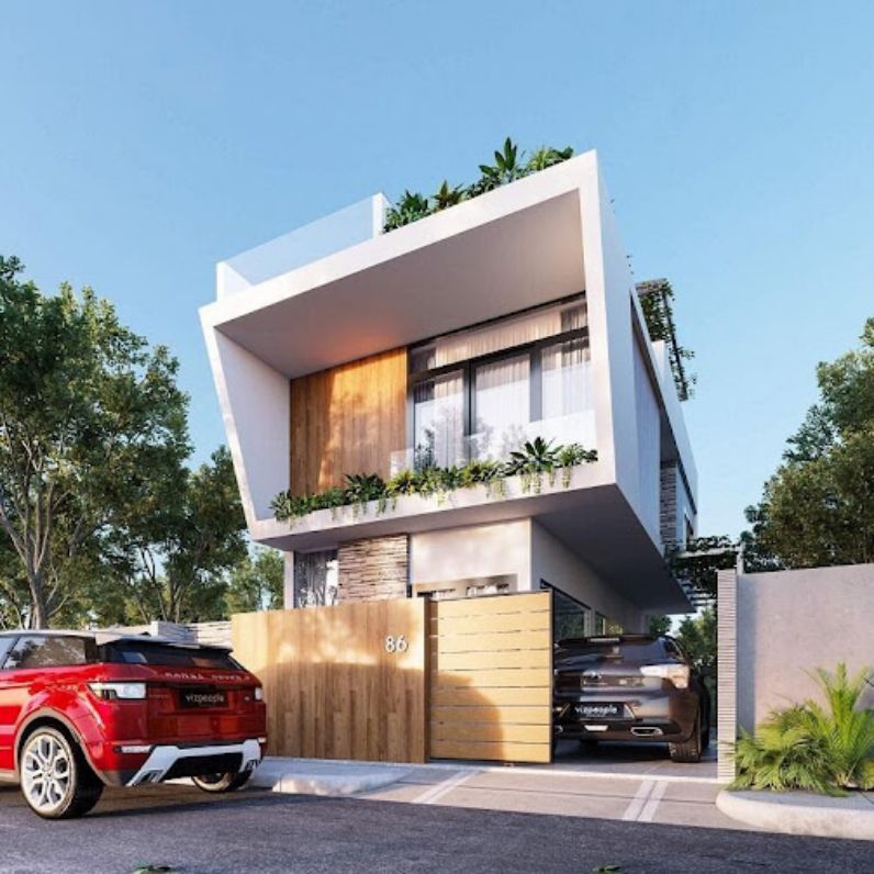 Mẫu nhà 2 tầng 3 phòng ngủ đẹp