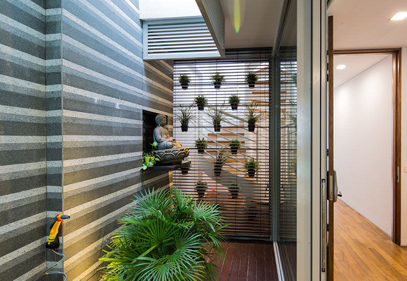 Thiêt kế mẳng xanh cho không gian biệt thự