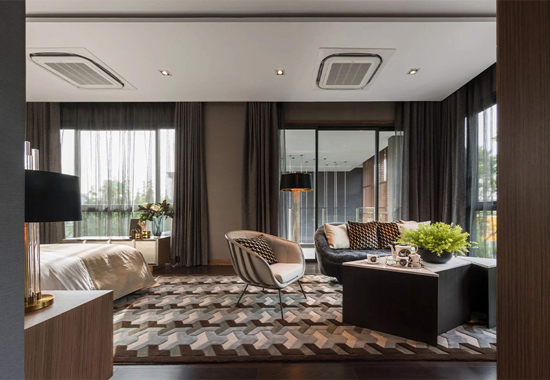 Phòng ngủ master cho biệt thự hiện đại