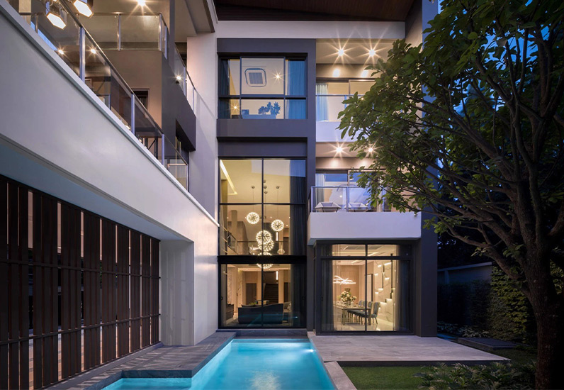 Biệt thự đẹp hiện đại 3 tầng hồ bơi