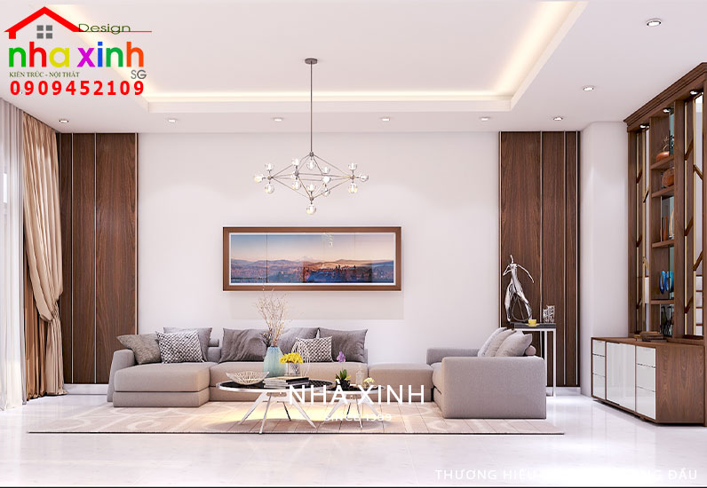 Thiết kế nội thất phòng khách tầng trệt