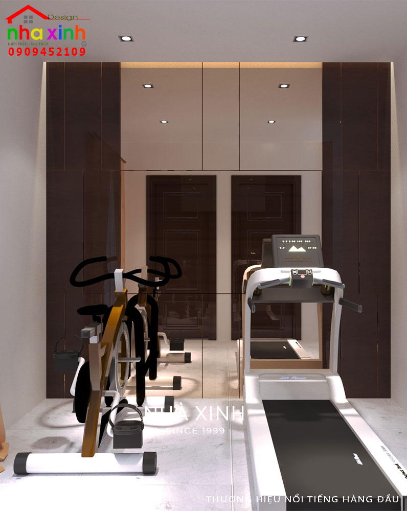 Thiết kế phòng tập gym lầu 2