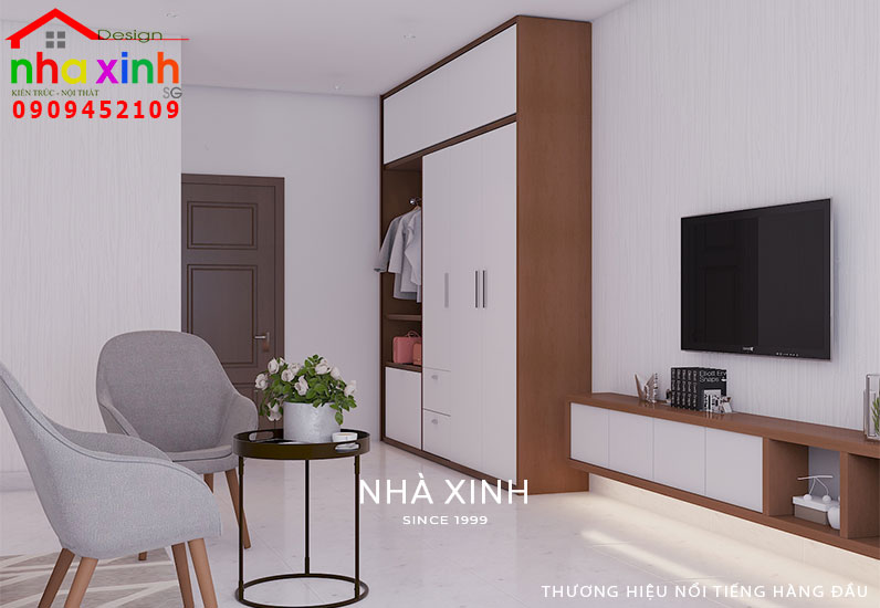 Bố trí nội thất phòng ngủ master