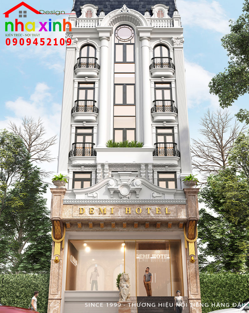 Mẫu thiết kế khách sạn Demi phong cách cổ điển sang trọng và đẳng cấp