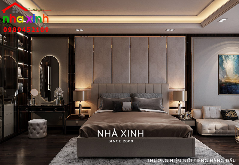 Kiến trúc phòng ngủ nội thất biệt thự đẹp hiện đại