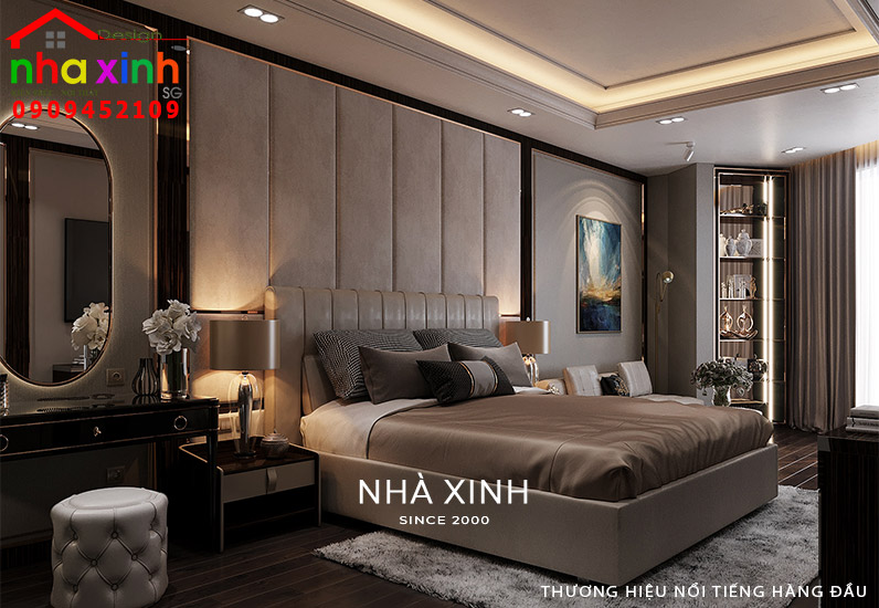 Phòng ngủ vợ chồng biệt thự đẹp hiện đại