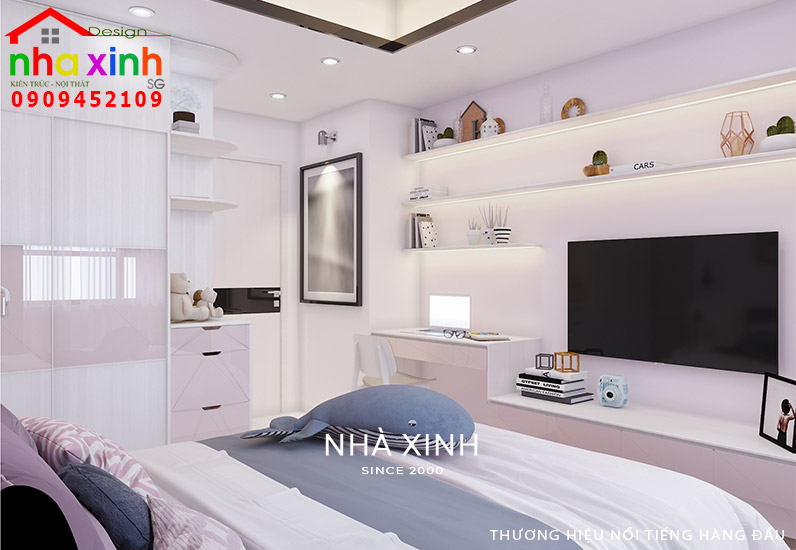 Thiết kế nội thất phòng ngủ master chung cư cao cấp