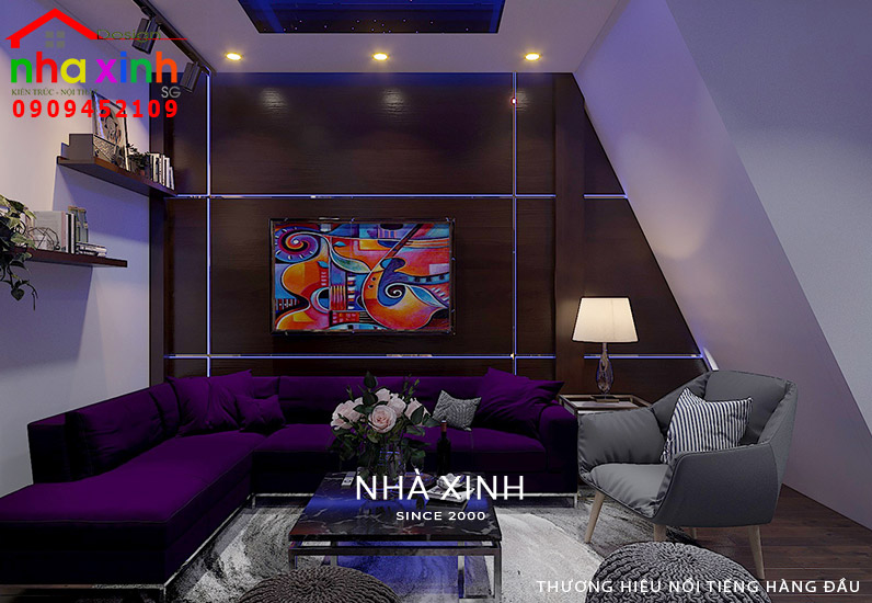 Không gian phòng karaoke được thiết kế sang trọng và ấn tượng