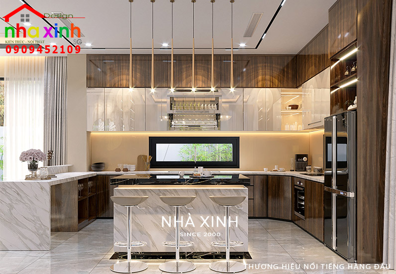 Mẫu thiết kế nội thất biệt thự đẹp - phòng bếp đẹp