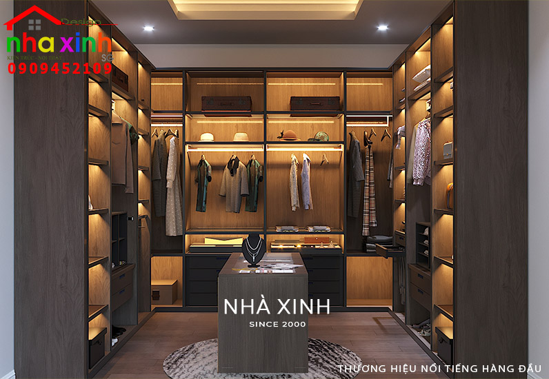 Thiết kế phòng thay đồ sang trọng như cửa hàng thời trang cao cấp view 01