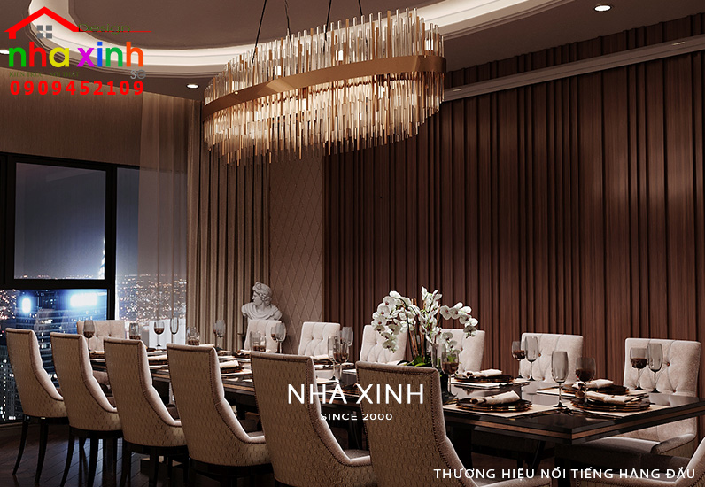 Không gian bàn tiệc được thiết kế với diện tích lớn