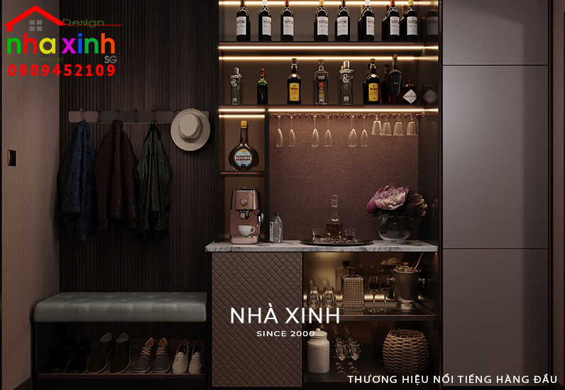 Góc quay bar tiện nghi ngay trong phòng ngủ