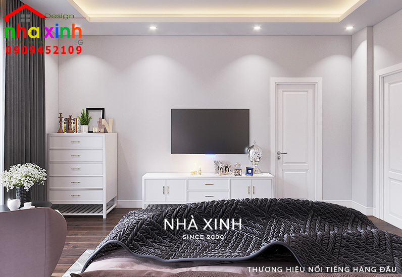 Phòng ngủ con gái lớn tươi sáng, năng động