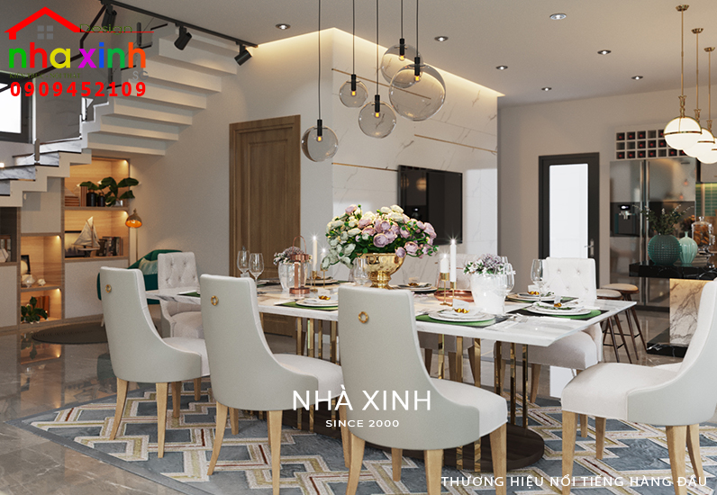 Phòng ăn phong cách Châu Âu sang trọng