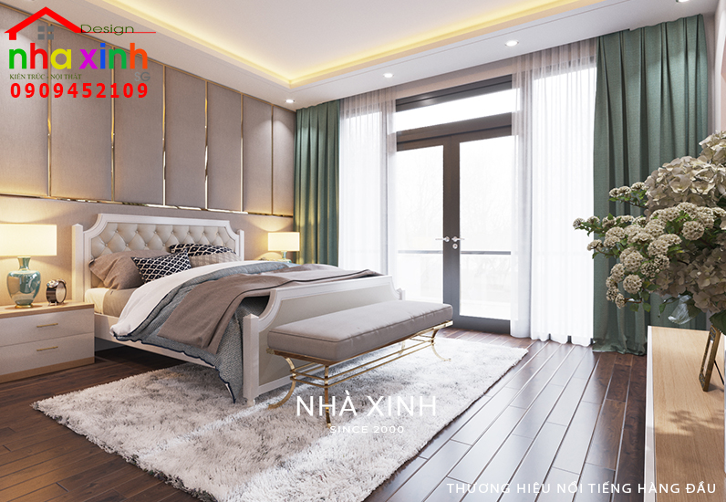 Phòng ngủ sang trọng, tông màu trung tính