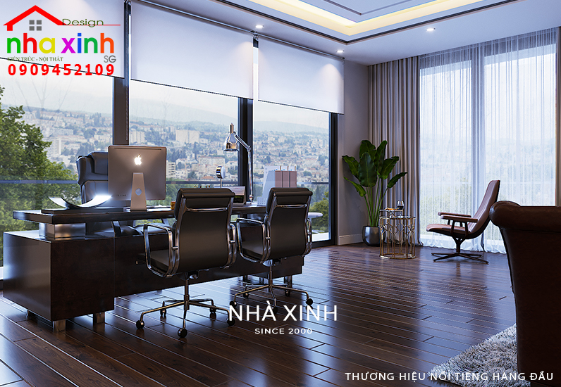 Nội thất phòng làm việc biệt thự hiện đại