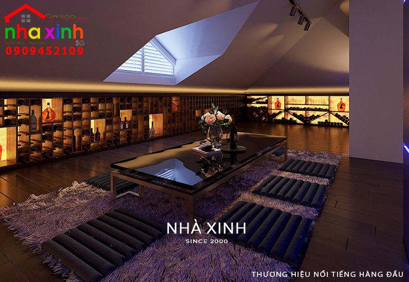 Hầm rượu biệt thự tân cổ điển sang trọng