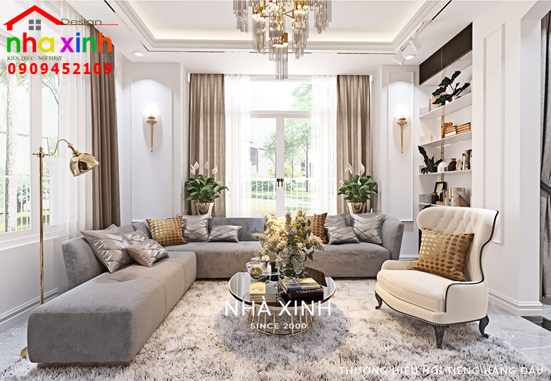 Chiêm ngưỡng mẫu thiết kế nội thất sang trọng biệt thự tân cổ điển Nam Viên