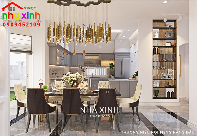 Mẫu bàn ăn phong cách châu Âu