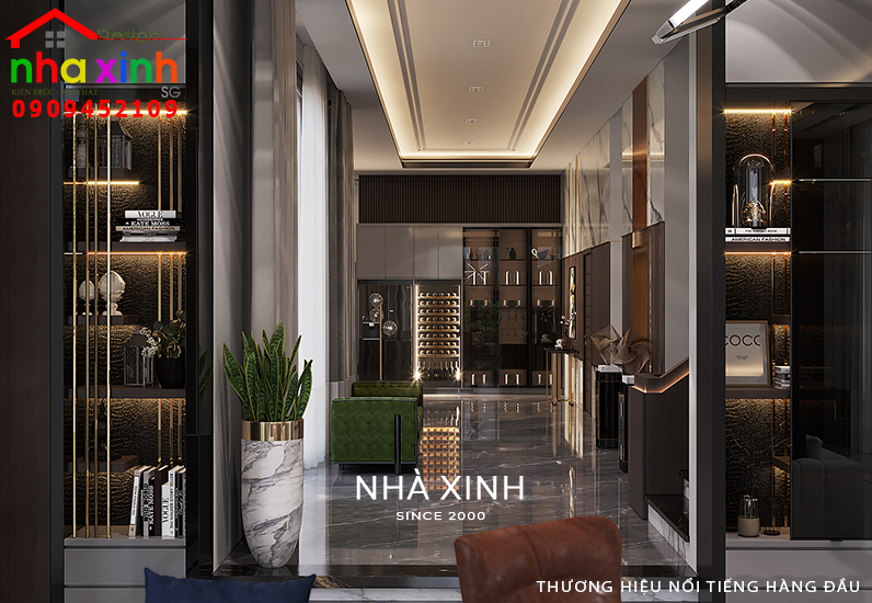 Không gian nối từ phòng khách đến khu vực bếp