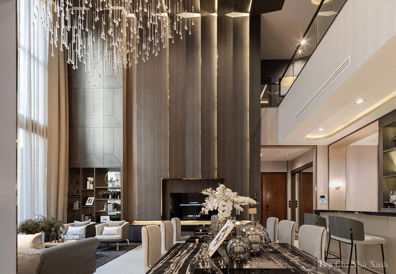 Thiết kế nội thất đẹp hiện đại 3 phòng moon villa đẳng cấp