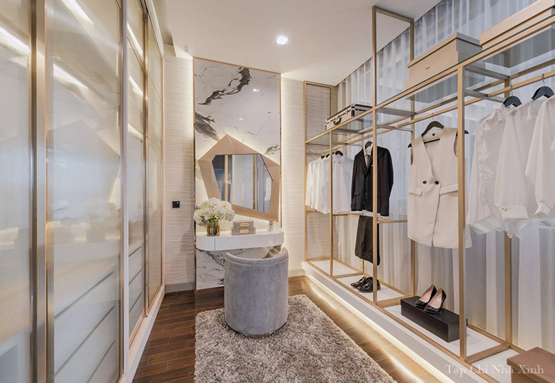 Phòng thay đồ thiết kế nội thất đẹp hiện đại