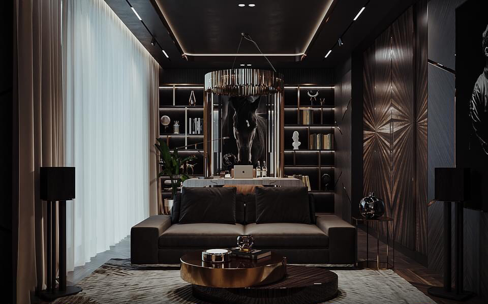 Không gian phòng ngủ với các bố trí nội thất tiện nghi và sang trọng