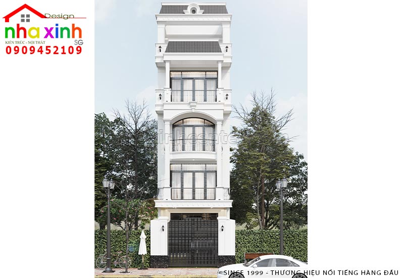 thiết kế nhà phố tân cổ điển đẹp