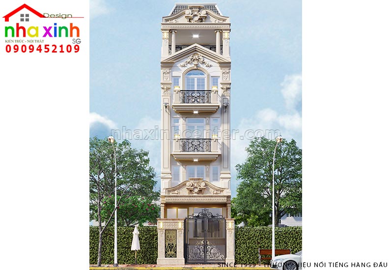 Mẫu Nhà Phố Cổ Điển 4 Tầng | Anh Sơn | Quận 12 | NP-191