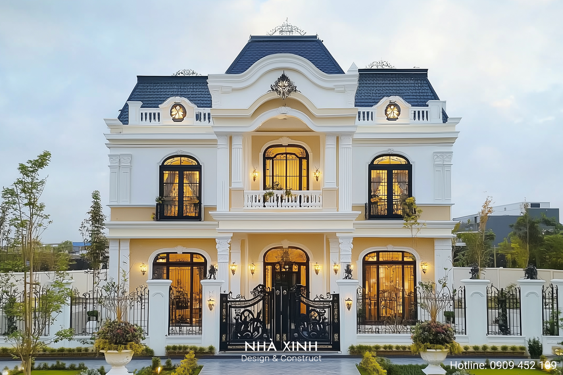 Mẫu Thiết Kế Biệt Thự Đẹp Cổ Điển | Kiểu Lâu Đài | Ông Biển | BT-170