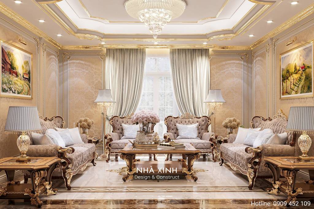Mẫu Nội Thất Biệt Thự Cổ Điển Đẹp 4 Tầng | Cô Hiền | Quận 12